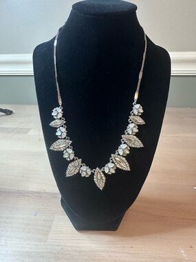 Gold Floral Crystal Statement Necklace - Women Jewelry: Chloe & Isabel